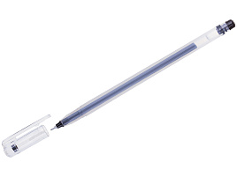 Ручка гел. Crown MTJ-500 черная, одноразовая, игольчатый стержень 0,4мм.