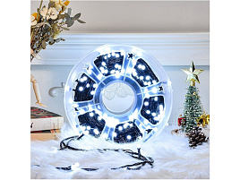 Электрогирлянда бабина провод 50м белая V7-2-50