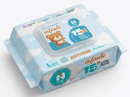Влажные салфетки Natural Fresh 17шт.голубые с клапаном М