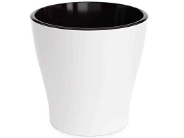 Кашпо цветочное 2,2л Лея М7928 белый с поддоном