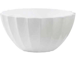 Кашпо цветочное 2,4л Ракушка 061929/1371 белый со вставкой