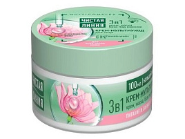 Крем для лица Чистая линия 100мл. Роза и витамин для всех типов кожи