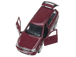 Машина металлическая PRIORAWAG-12-BD LADA PRIORA длина 12 см, двери,багаж,инерц,бордовый, в кор.