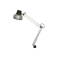 Лампа настольная офисная "Бета" МС, серебро, на металлической струбцине,4227