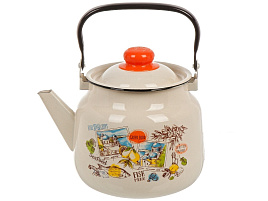 Чайник эмаль 3,5л 33-2713/4 Греческая кухня, бежевый