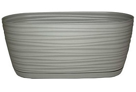 Кашпо цветочное 2,65л Sahara petit 050502/8032 овальное серое