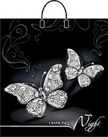 Пакет петля с пласт.ручкой 40*44 Бриллиантовая ночь