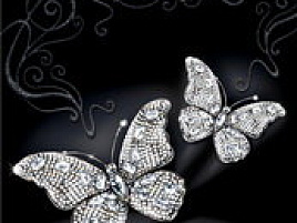 Пакет петля с пласт.ручкой 40*44 Бриллиантовая ночь