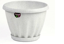 Кашпо цветочное 1л Знатный 042745/301МР  мрамор с/п