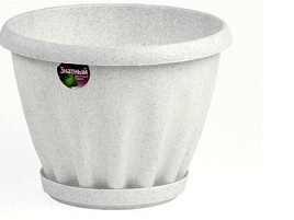 Кашпо цветочное 1л Знатный 042745/301МР  мрамор с/п