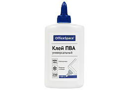 Клей ПВА OfficeSpace 250г PVA_52484 с дозатором, дисплей бокc