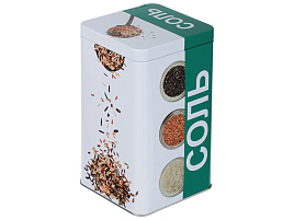 Банка для сыпучих металл 1л Для соли 828-343