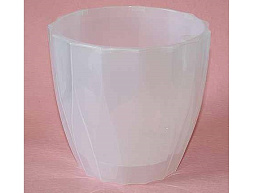 Кашпо цветочное 3л Флюте 063453/1531 прозрачный со вставкой