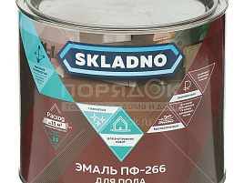 Эмаль ПФ-266 желто-коричневая 1,8кг Skladno 6385