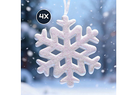 Подвеска полимер Снежный карнавал 10см S2507 4шт