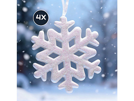 Подвеска полимер Снежный карнавал 10см S2507 4шт