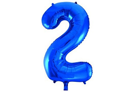 Шар надувной Цифра 2 синий HFBL-02 40/120см