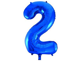Шар надувной Цифра 2 синий HFBL-02 40/120см