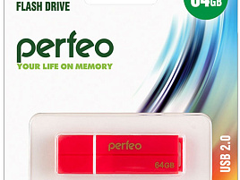 Флеш-драйв Perfeo USB 64Gb C01 красный