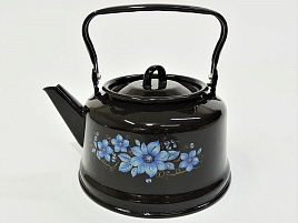 Чайник эмаль 3,5л С2713*6 декор эмаль черный Сибирские товары