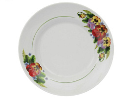 Тарелка мелкая 19см 4С0433Ф34 Анютины глазкии