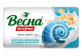 Мыло Весна 90г Морские минералы и соевое молоко М(Самара)