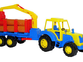 Трактор 35370 Алтай с полуприцепом-лесовозом