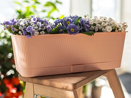 Кашпо цветочное балконное Прованс L40 62976/5727 пудра