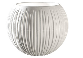 Кашпо цветочное 1,7л Сфера КШ-9521/065940 белое с/п