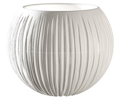 Кашпо цветочное 1,7л Сфера КШ-9521/065940 белое с/п