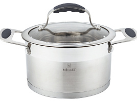 Кастрюля нержавейка 1,2л ML-8014 Millet индукция
