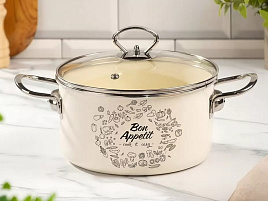 Кастрюля эмаль 2,5л Y4-9059/4866587/942 Daniks Bon Appetit индукция