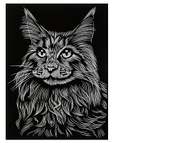 Гравюра SCRATCHART-SLV-CAT1/5 Кот