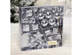 Набор новогодних украшений 201-5323 Новогодний базар серебро