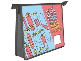 Папка для тетрадей А5 ПМ-А5-29 Время для скейта молния сверху