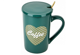 Кружка 410мл 2210058-3/239041 Coffee зеленая в упак