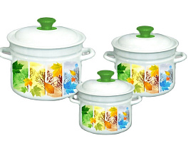 Набор кастрюль эмаль 3пр (2+3+5л) Сезон-1 Керчь