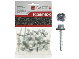 Саморез кровельный 4,8*38 цинк 15шт в пакете Bartex 0114