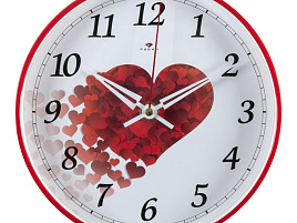 Часы настенные "21 Век" 19,5*19,5 2019-101 Маки круглые