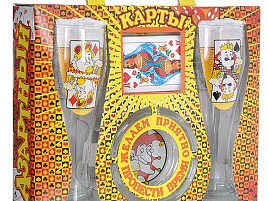 Набор для пива 1219-Д Азартный Короли (2бокала для пива+пепельница)