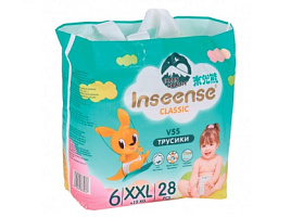 Подгузники Inseense Classic №6 V5S р-р XXL 15+кг 28шт трусики изумрудные