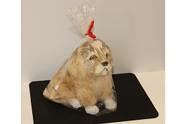 Сувенир Собака мех №10 16*15см