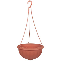 Кашпо цветочное подвесное 8л Джулия М1609 коричневое