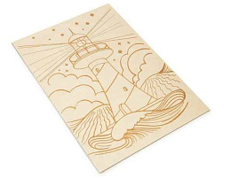 Выжигание в рамке 04472 Маяк