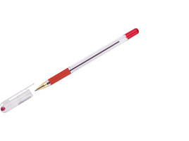 Ручка MunHwa BMC-03 MС Gold красная на маслянной основе, 0,5мм, штрих-код