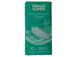 Платочки бумажные FreshWeek 2сл.10шт.Классика 1482