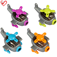 Точилка Мульти-Пульти PS_15031 "Вертолет Енота", пластиковая, 1 отверстие, 4 цвета, дисплей