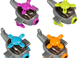 Точилка Мульти-Пульти PS_15031 "Вертолет Енота", пластиковая, 1 отверстие, 4 цвета, дисплей