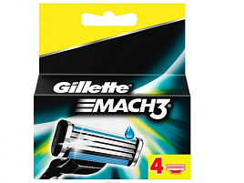 Кассеты для бритья Mach3 4шт(Gillette)3531