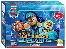 Пазл 60эл. Щенячий патруль. Аква 81248